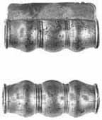 Ramrod pipe, steel, forward with pin lug, bulbous, for 3/8" ramrod